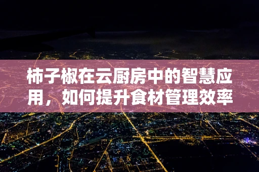 柿子椒在云厨房中的智慧应用，如何提升食材管理效率？